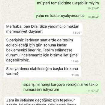 Zara Online Teslim Edilmemiş Sipariş Ve İlgisiz Canlı Destek