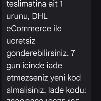 İade Kodu Süresinin Dolması Ve Yüksek Kargo Ücreti Nedeniyle Mağduriyet