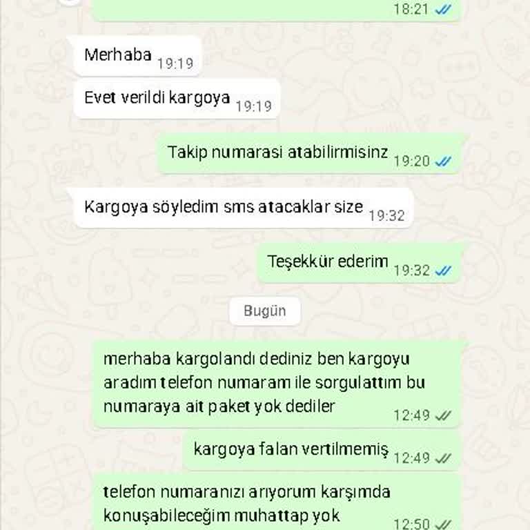 Siparişim Kargoya Verildi Dedi Ancak Teslim Edilmedi Ve Ödeme Gerçekleşmedi