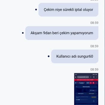 1500 TL Çekim Talebim Sürekli İptal Ediliyor, Destek Yardımcı Olmuyor