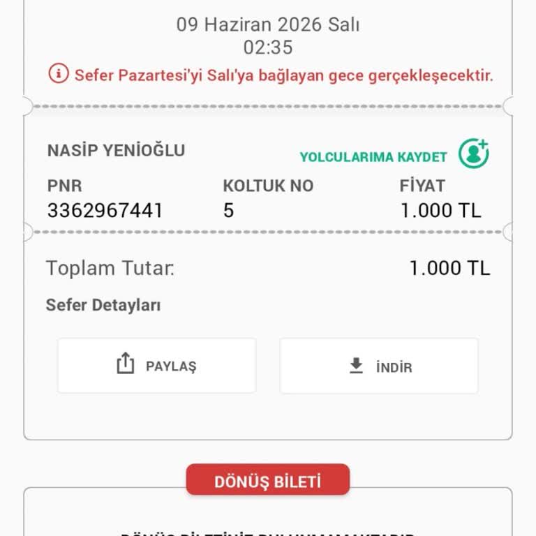 Obilet.com Üzerinden Alınan Akşehir İzmir Otobüsü Gelmedi, Ücret İadesi Talebi