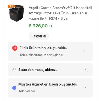 Hepsiburada Siparişindeki Eksik Fritöz Ve Cevapsız Müşteri Hizmetleri