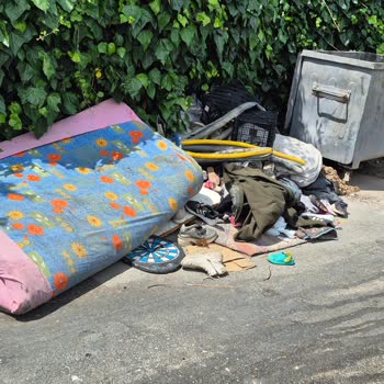 Dürüst Sokakta Çöp Konteyneri Kötü Kokusu Ve Çevre Kirliliği Sorunu