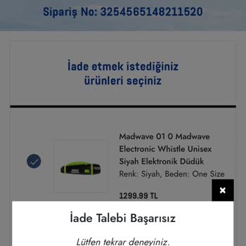 Ses Düşük Elektronik Düdük Ve İade Sistem Hatası: Yanıtsız İletişim