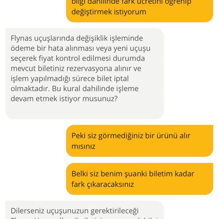 Fiyat Ve Şartları Görmeden Bilet Değişikliği İptal Tehdidi