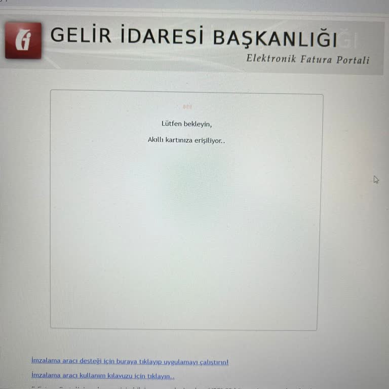 E-Fatura Portaline Girişte Akıllı Kart Erişim Sorunu Ve Fatura Kesememe