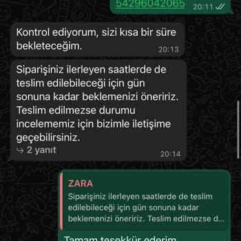 Zara Siparişimde Teslimat Gecikmesi, Kargo Kayıp Ve Yanıltıcı Müşteri Hizmetleri