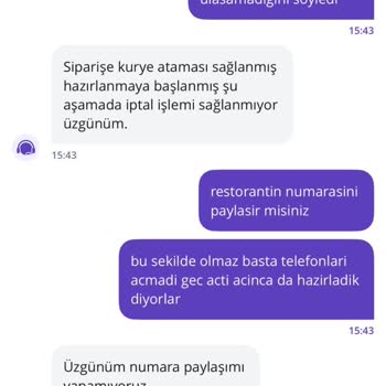 Getir Yemek’te İptal Talebim Reddedildi, Gelen Ürün Yetersiz