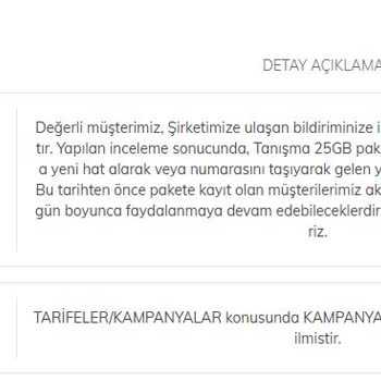 Müşteri Temsilcisi Hatası: Tanışma 25 Paketi Yanlışlıkla İptal Edildi