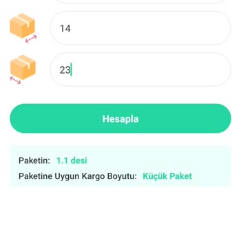 Dolap'ta Hatalı Desi Girişi Nedeniyle 96 TL Kesinti