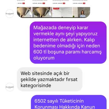 İade Hakkı Reddedildi Beden Uyuşmazlığına Rağmen İade Talebim Kabul Edilmedi