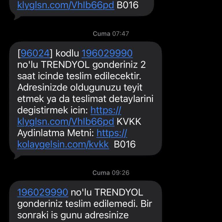 Kargo Teslim Edilmedi Ve Bilgi Verilmedi