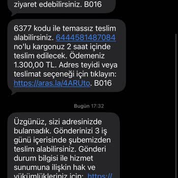 Aras Kargo Ferah Şubesi'nde Yanıltıcı Not Ve Kaba Üslup Mağduriyetim