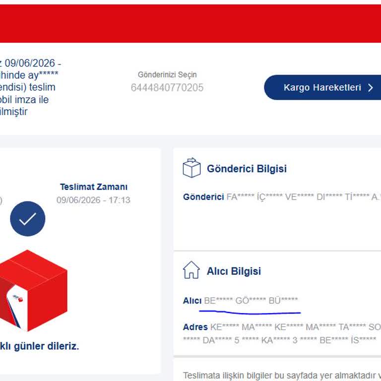 Teslim Edildi Görünen Gönderi Elime Ulaşmadı