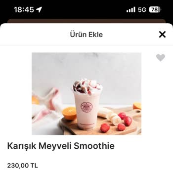 Görseldekiyle Uyuşmayan Bozuk Smoothie Ürünü İçin İade Talebi