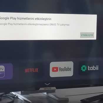 Google Play Hizmetleri Etkinleştirilemiyor, Onvo TV Çalışmaz