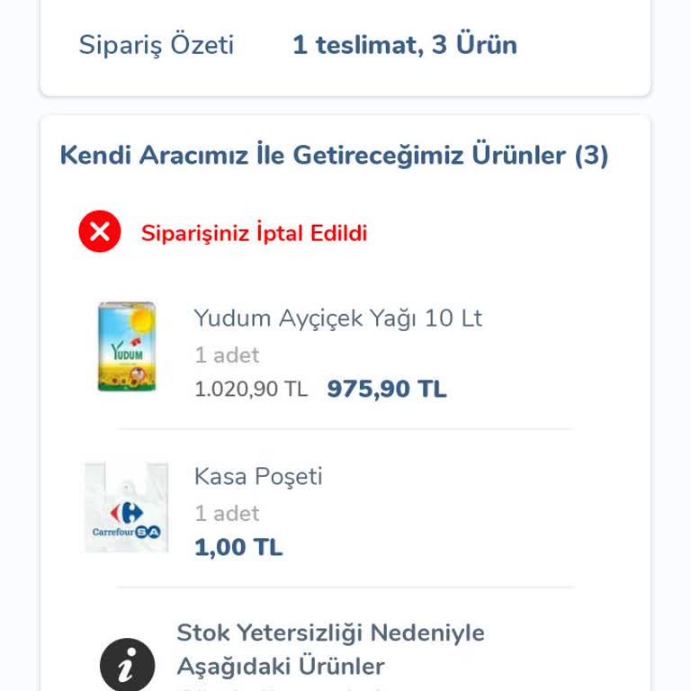 Stok Yetersizliği Nedeniyle Kupon İptali Ve Kart İadesi Gecikmesi