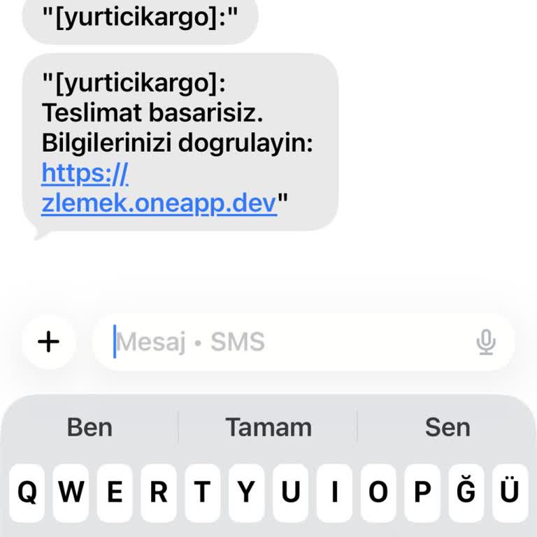 Sahte Yurtiçi Kargo SMS’i Ve Tehlikeli Bağlantı