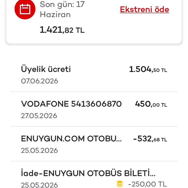 Akbank 1.504 TL Tutarında Yıllık Kart Aidatı Yansıtıldı