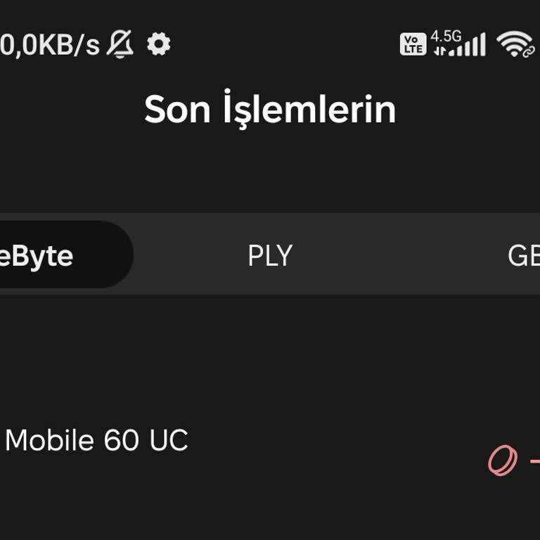 Görünmeyen 60 UC Kodu İçin Freebyte İadesi Talebi