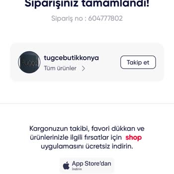 Tugcebutikkonya Ürünüm Tarafıma Gönderilmedi