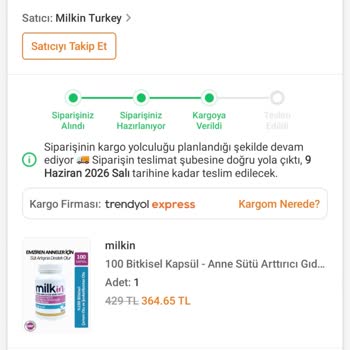 Sipariş Gecikmesi Ve Kargo Sorunları Nedeniyle Anne Sütü Artırıcı Üründe Mağduriyet