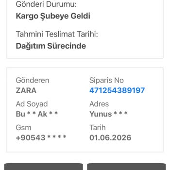 Zara Siparişimin Bursa Nilüfer'de Teslim Gecikmesi Ve Müşteri Hizmetlerine Ulaşılamaması