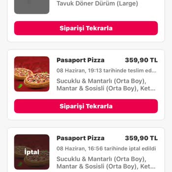 Kuponu Kabul Etmeyen Restoran Siparişimi İptal Etti, İade Gelmedi