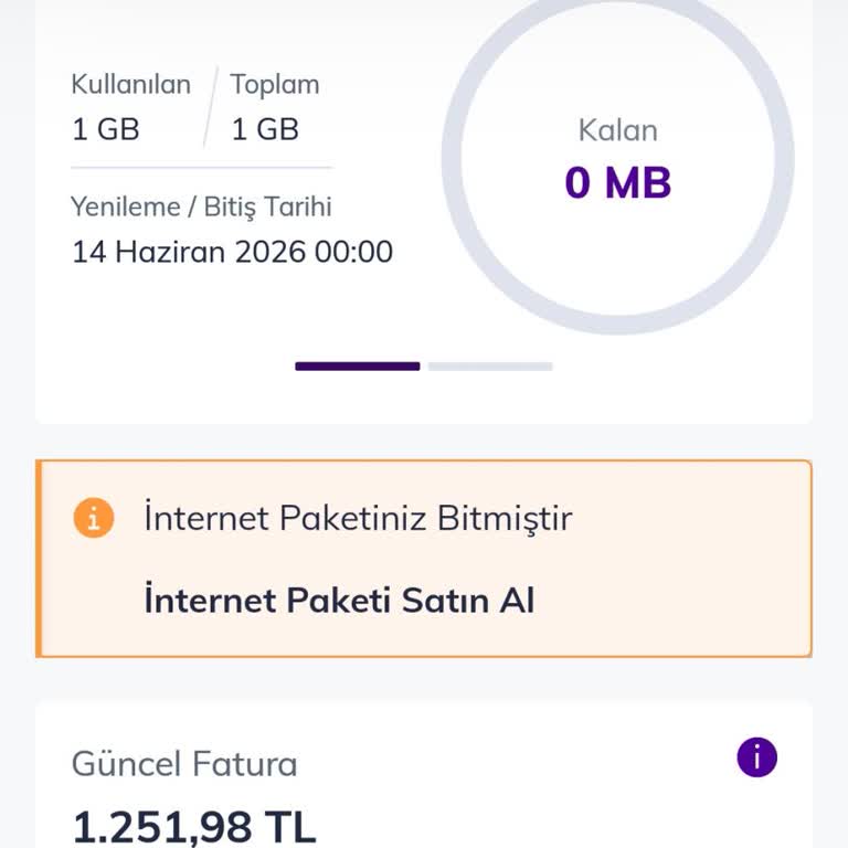 Selfy 40 GB Paketi Aktif Edilemediği İçin 1251,98 TL Ücret İptali Talebi