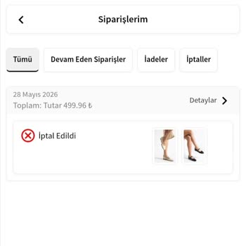 Birissine Siparişim Bilgilendirme Olmadan İptal Edildi Ve Geri Ödeme Yapılmadı
