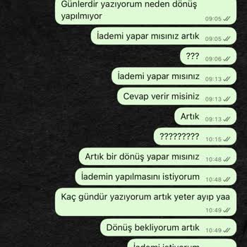 İade Kazağın Ücretinin Geri Ödenmemesi Ve Yanıtsız İletişim