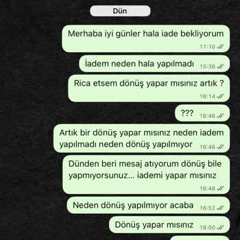 İade Kazağın Ücretinin Geri Ödenmemesi Ve Yanıtsız İletişim