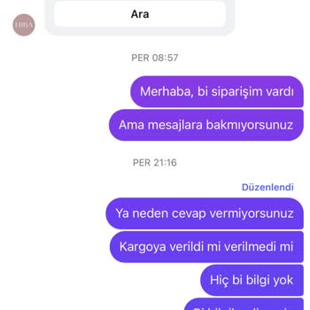 Kargo Durumu Hakkında Bilgi Eksikliği