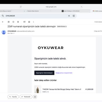 Öykü Wear'den Geciken İade Ve Haksız Kargo Ücreti Kesintisi