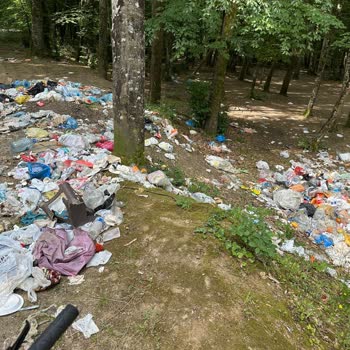 Ayvat Bendi Mesire Alanında Çöp Sorunu