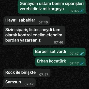 Barbell Seti Teslim Edilmedi, İade Talebi