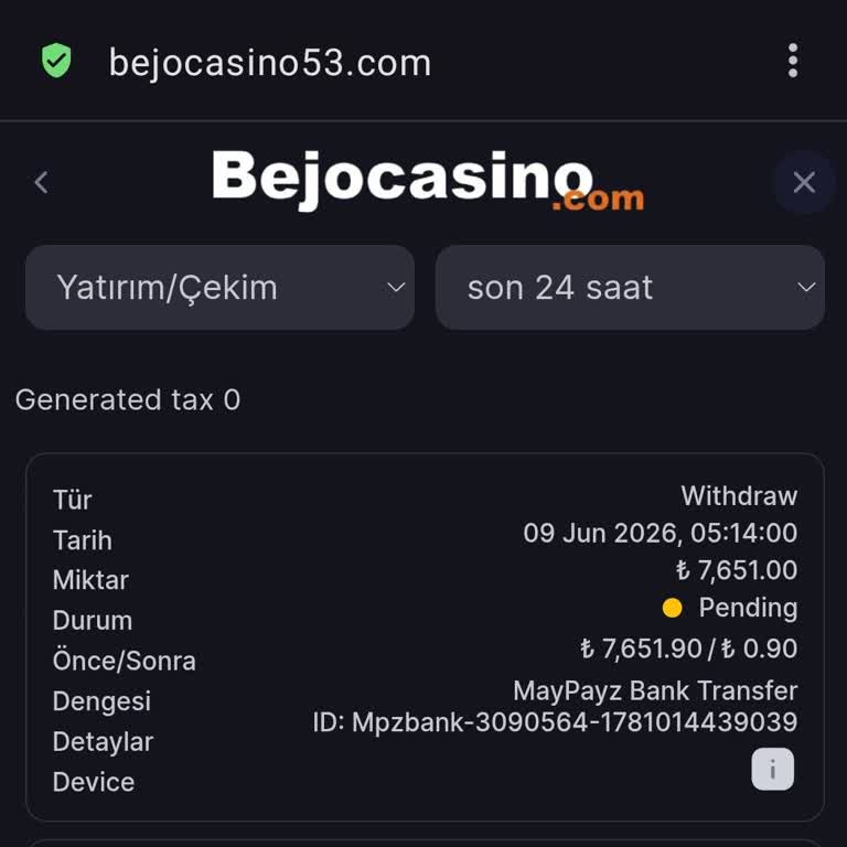 Bejocasino Para Hâlâ Hesabıma Yatırılmadı