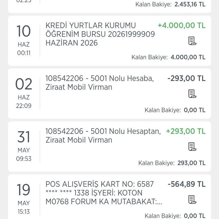 Ziraat Bankası Genç Roy Kartıma Yapılan Yetkisiz Harçlık Kesintisi
