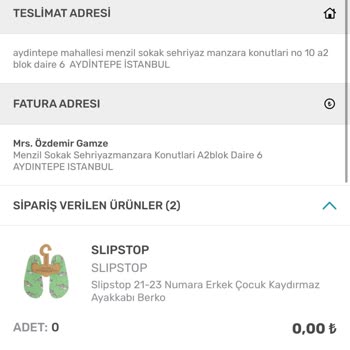 Eksik Kotex Ürünü Ve Slipstop Siparişimin İptali Nedeniyle Mağdur Oldum