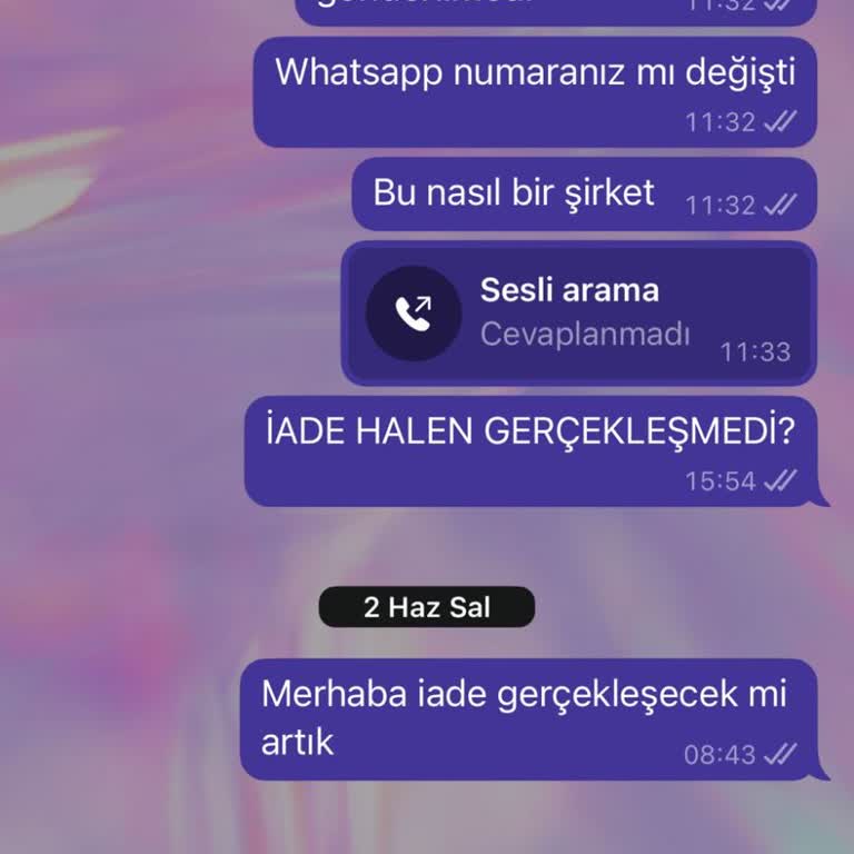 Ödenen Ücretin İadesi Ve Siparişin Gönderilmemesi
