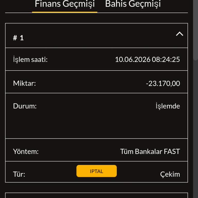 23.170 TL Çekim İşlemde Kalıyor Ve Destek Yanıt Vermiyor