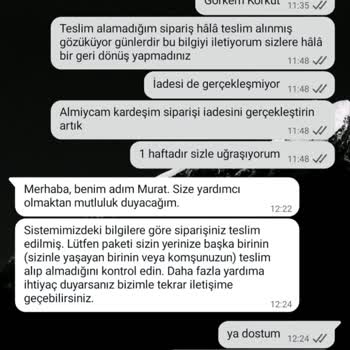 Teslim Almadığım Paket Hâlâ Teslim Edildi Olarak Görünüyor, İade Ve Geri Ödeme Bekliyorum