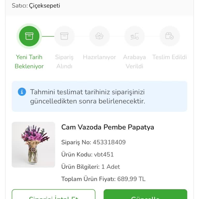 Çiçek Sepeti Siparişimin Tek Taraflı İptali Ve Canlı Destek Erişilememesi