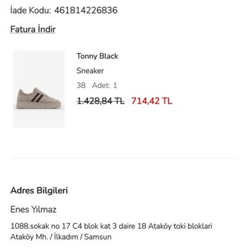 Teslim Edilemeyen Ayakkabıma İade Yapıldı, Alternatif Kargo Talebim Göz Ardı Edildi