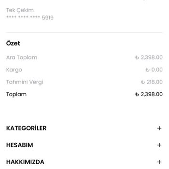 Modamugiyim'den 2.500 TL'lik Siparişime Yanıt Ve Kargo Yok