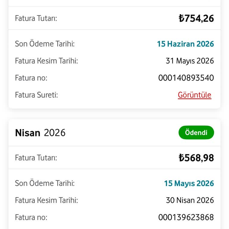 Vodafone Net Faturamda Verilen Ücret Ve Gerçek Ödenen Tutar Arasındaki Fark