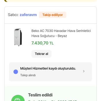 Hepsiburada'da Teslim Edilmediği Halde Sipariş Teslim Edildi Olarak Görünüyor