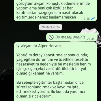 Yanlış Yaş Ve Eğitim Bilgilendirmesi Nedeniyle İade Talebinin Reddedilmesi
