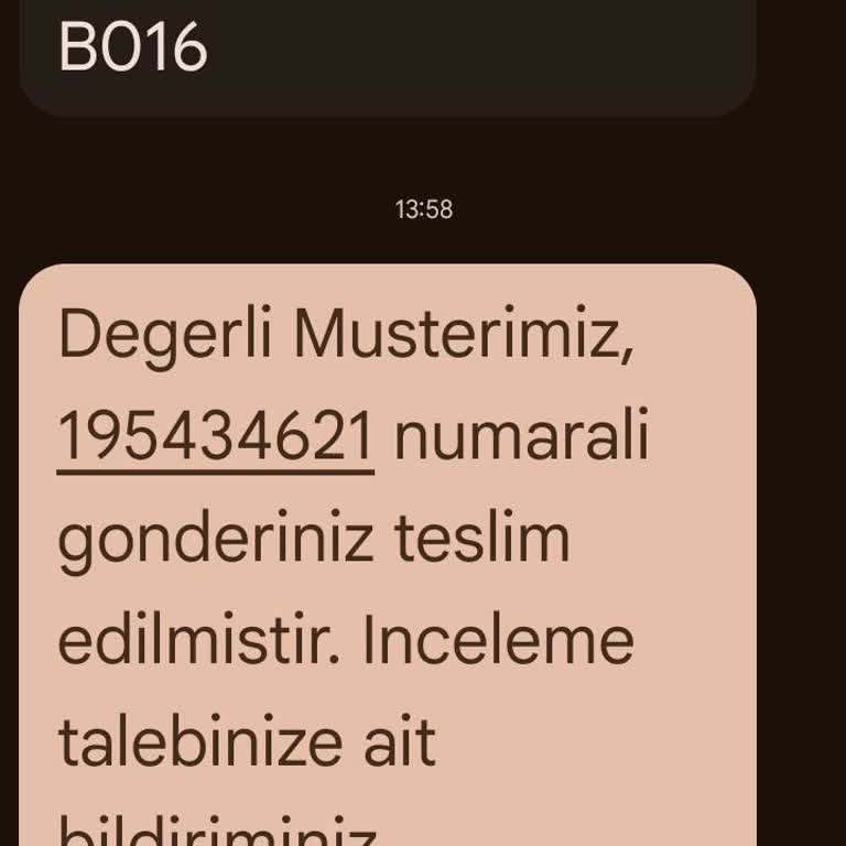 Kolay Gelsin Ne Ürünüm Elime Ulaştı Ne de Sağlıklı Bir Bilgilendirme Aldım