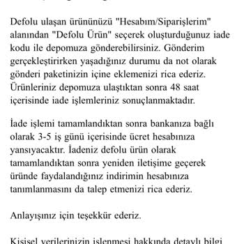 Kusurlu Bluz, Kargo İadesi Zorunluluğu Ve Müşteri Mağduriyeti